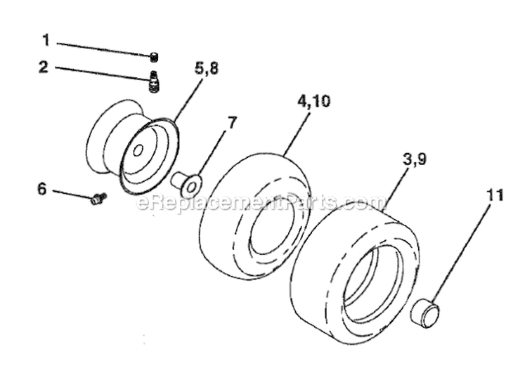 Engine Diagram and Parts List for HD12538J  Weed Eater Lawn Tractor